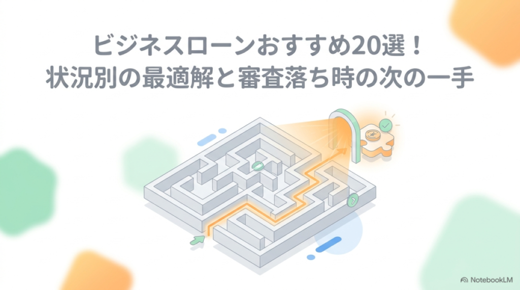 ビジネスローンおすすめ20選！状況別の最適解と審査落ち時の次の一手