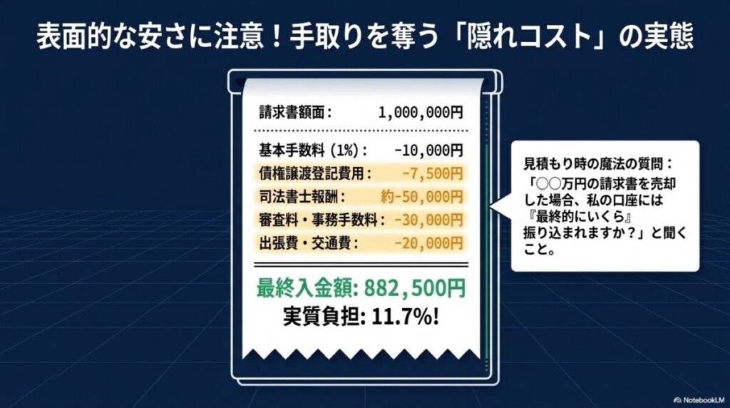 表面的な安さに注意!隠れコスト(事務手数料・登記費用等)の実態