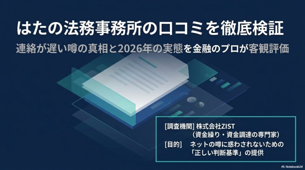 はたの法務事務所の口コミを検証！連絡が遅い噂の理由と2026年の実態