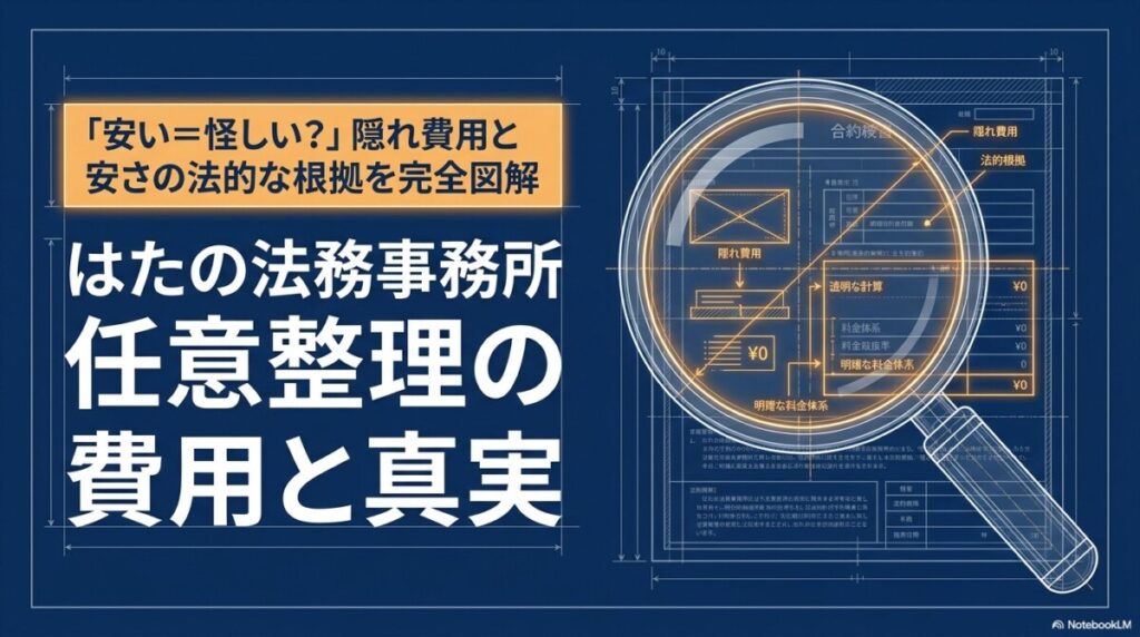 はたの法務事務所の任意整理費用は高い？隠れ費用と安さの理由を検証