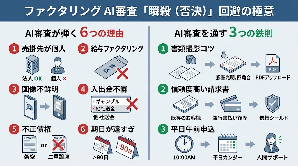 5chで囁かれる「AI審査で瞬殺（否決）」のネガティブ口コミとその原因をわかりやすく図解