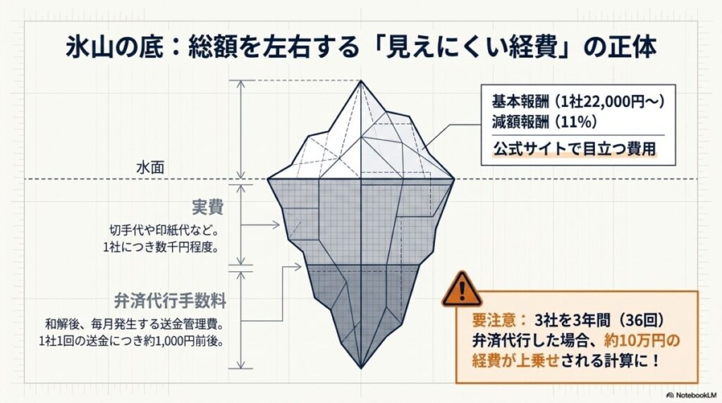 2. 弁済代行等の「見えにくい経費」を含めた任意整理の総額シミュレーション