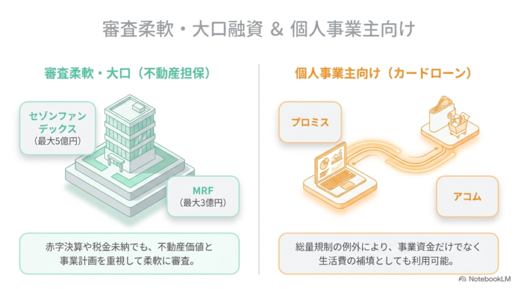 【審査柔軟・大口融資重視】赤字決算や税金未納でも相談可能なローン2選