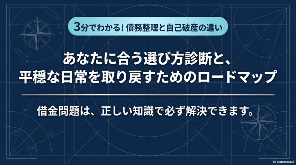 3分でわかる！債務整理と自己破産の違いとあなたに合う選び方診断