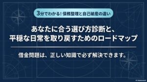 3分でわかる！債務整理と自己破産の違いとあなたに合う選び方診断