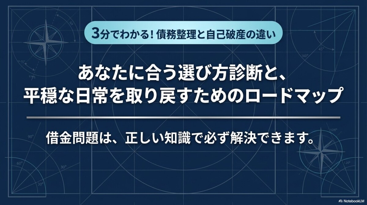 3分でわかる！債務整理と自己破産の違いとあなたに合う選び方診断