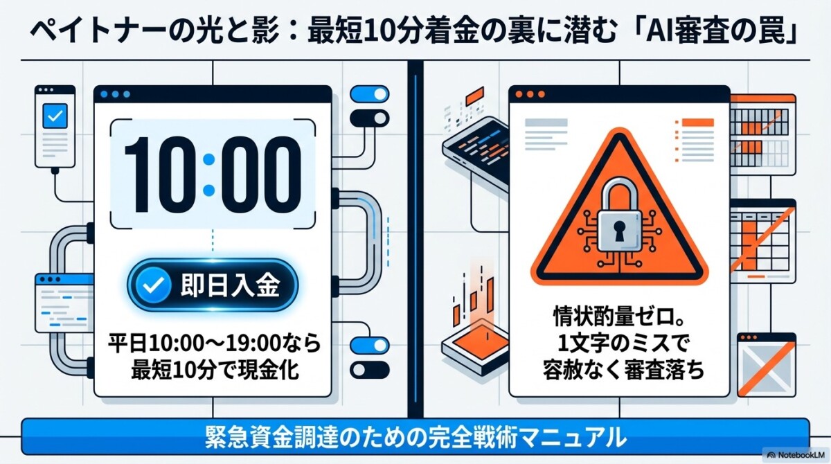 ペイトナーの審査時間は最短10分！AI審査落ちの罠と確実な代替ファクタリング3選