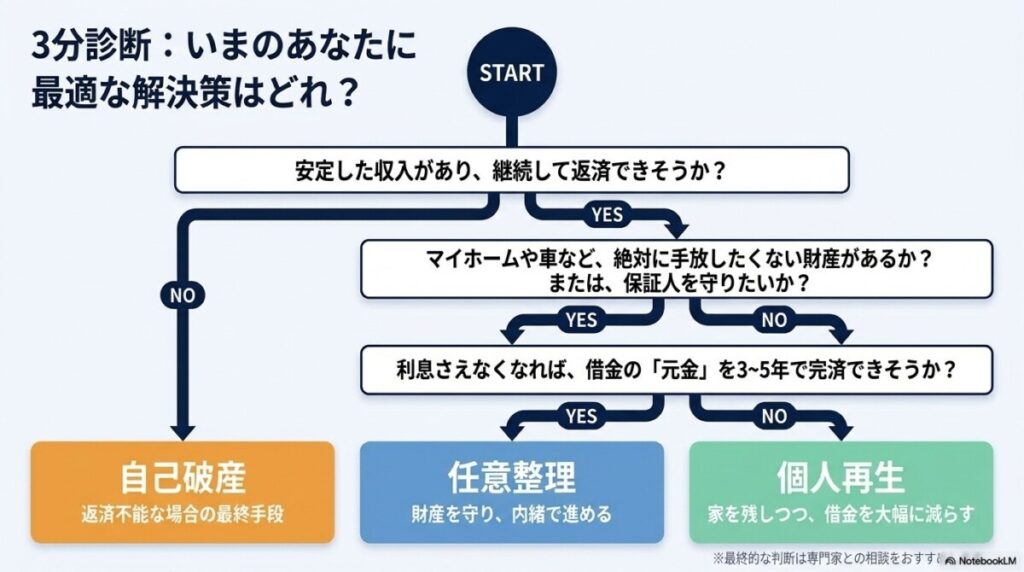 3分でわかる！あなたに合う債務整理の選び方診断