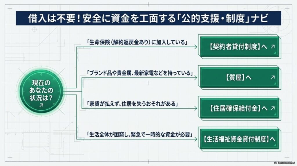 借入は不要！債務整理中でも安全にお金を工面できる4つの公的支援・制度