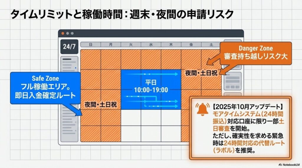 土日祝日や夜間の審査対応と入金タイミング