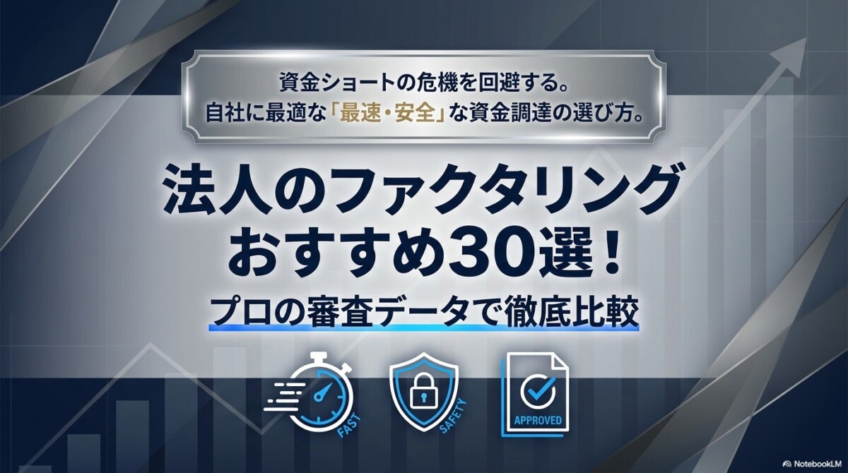 法人のファクタリングおすすめ30選!プロの審査データで徹底比較 アイキャッチ
