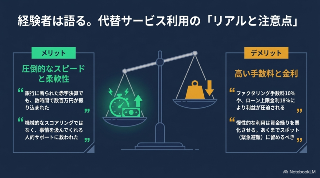 代替資金調達サービス（ファクタリング・ノンバンク）の口コミ・評判